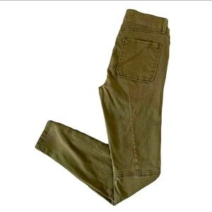 Rachel Roy Mid Rise Skinny Pants Militia Olive Green Soft Jeans Size 27